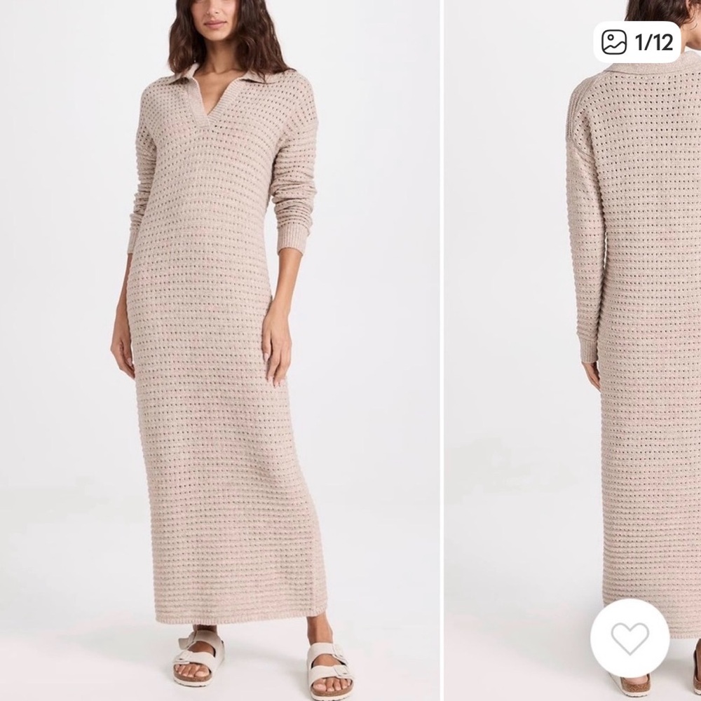 525 America Taupe Long Sleeve Knit Dress